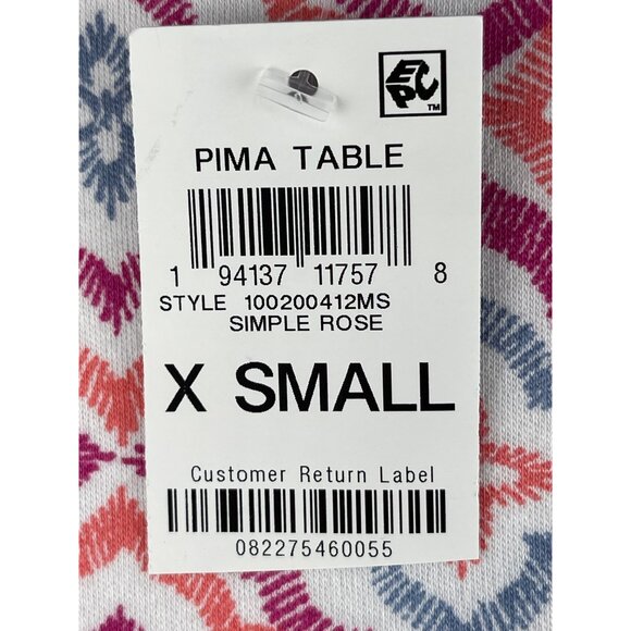 Style & Co. Womens XS Pima Cotton Top 3/4 Sleeve Simple Rose - Picture 7 of 9